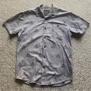 Harry Potter Deathly Hallows Button Top, Sz M